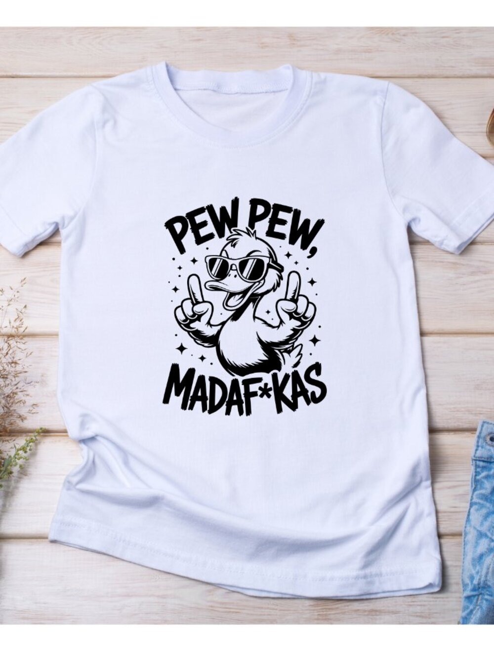 Pew Pew Duck Handmade Tee